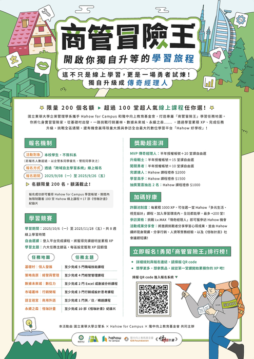 【特別企劃】商管冒險王-開啟你獨自升等的學習旅程!圖片